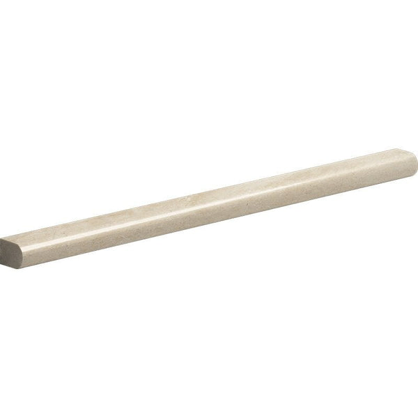 Cappuccino Marble Classic Bullnose Pencil Liner - Honed