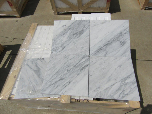 Carrara C Marble Tiles - Honed - FS293HIB