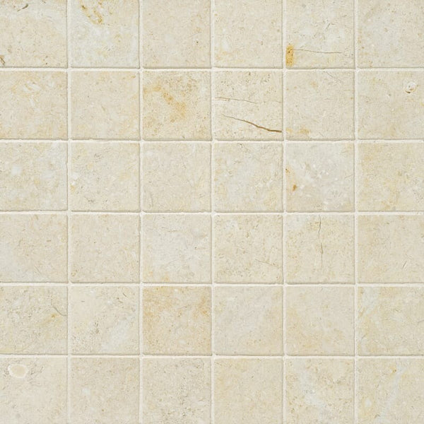 Casablanca Limestone 50 mm Square Stackbond Mosaic - Honed