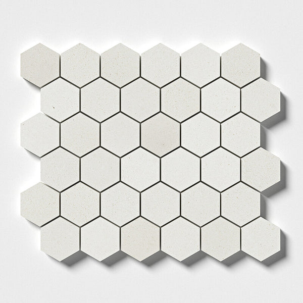 Champagne Limestone 50 mm Hexagon Mosaic - Honed