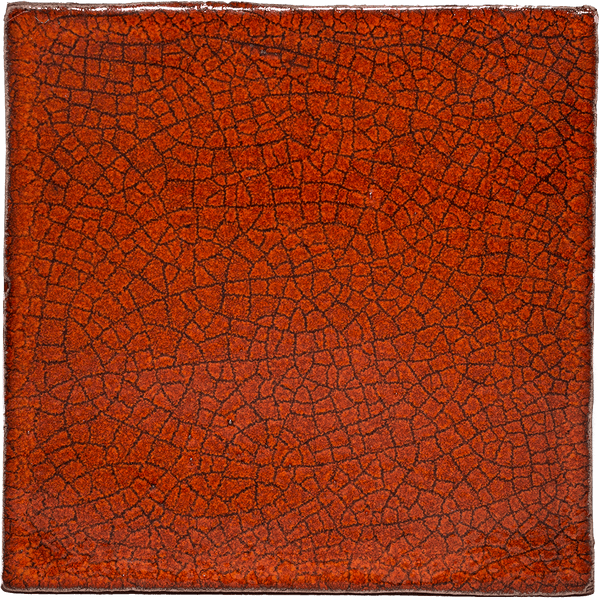 Crazed Terracotta Square Tiles - 010 - Reactive Crackle