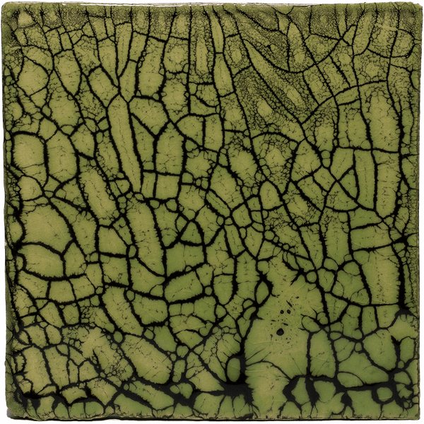 Crazed Terracotta Square Tiles - 014 - Glossy Translucent Crackle