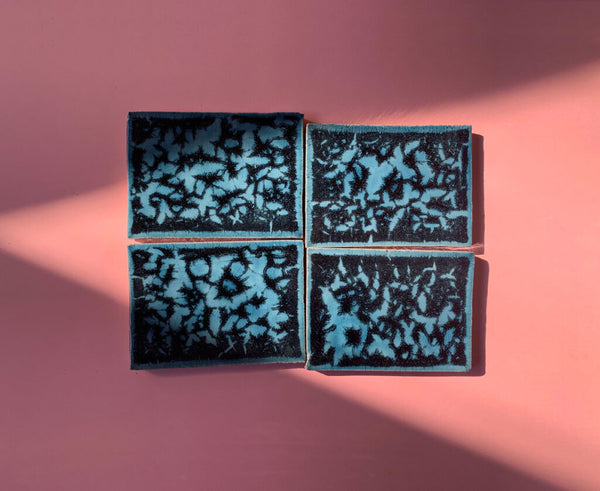 Crazed Terracotta Square Tiles - 021 - Glossy Translucent Crackle