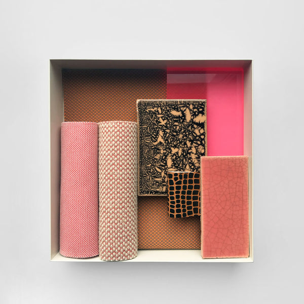 Crazed Terracotta Rectangle Tiles - 023 - Glossy Translucent Crackle