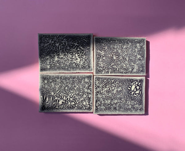 Crazed Terracotta Rectangle Tiles - 024 - Glossy Translucent Crackle