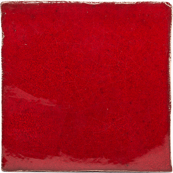 Crazed Terracotta Square Tiles - 001 - Glossy Solid Craquelé