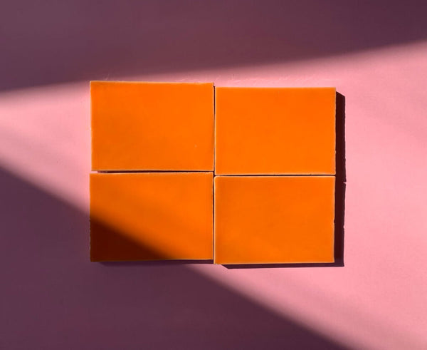 Crazed Terracotta Square Tiles - 005 - Glossy Translucent