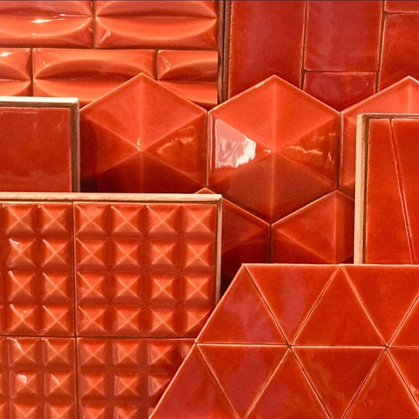Crazed Terracotta Square Tiles - 006 - Glossy Translucent