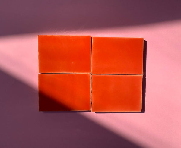 Crazed Terracotta Square Tiles - 006 - Glossy Translucent