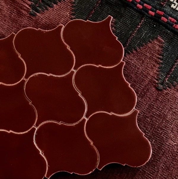 Crazed Terracotta Square Tiles - 007 - Glossy Solid