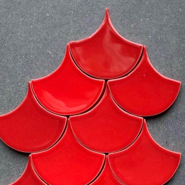 Crazed Terracotta Square Tiles - 008 - Glossy Solid