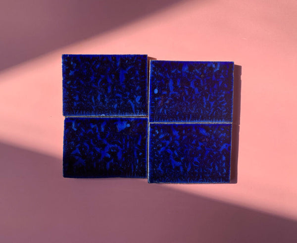 Crazed Terracotta Square Tiles - 012 - Glossy Translucent Craquelé