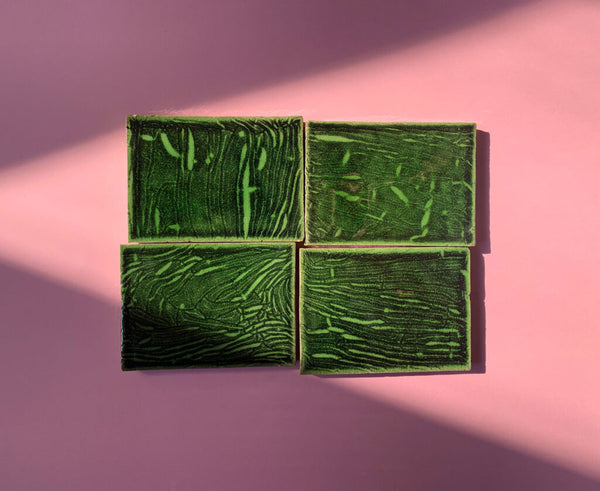 Crazed Terracotta Square Tiles - 016 - Glossy Solid Crackle