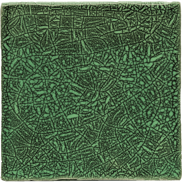 Crazed Terracotta Square Tiles - 018 - Glossy Translucent Crackle