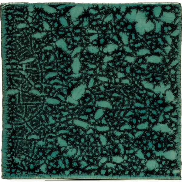 Crazed Terracotta Square Tiles - 022 - Glossy Translucent Crackle