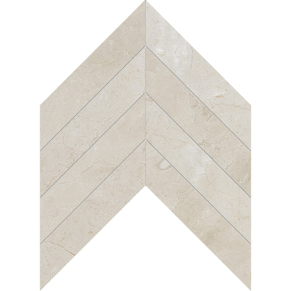 Crema Marfil T Marble Chevron Tiles - Honed