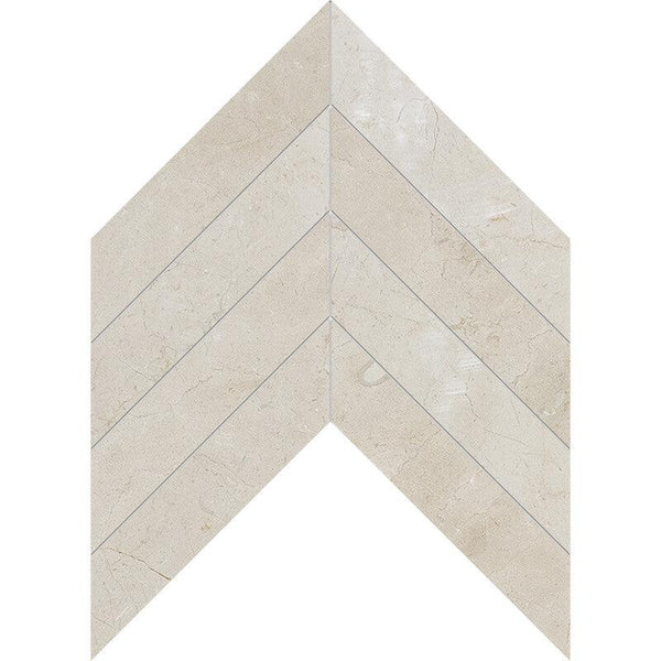 Crema Marfil T Marble Chevron Tiles - Polished