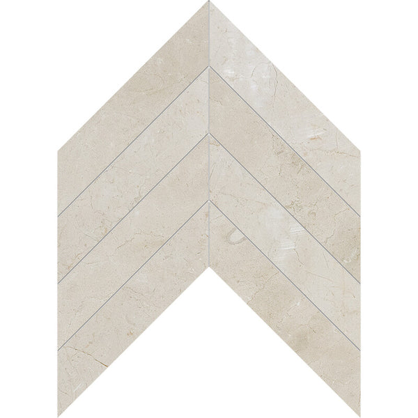 Crema Marfil T Marble Chevron Tiles - Polished