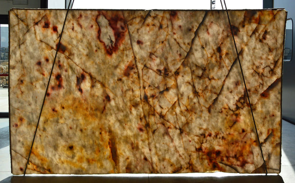 Crystal Flowers Quartzite Slabs - FS49730094 - 1000 x 1000 x 20 mm