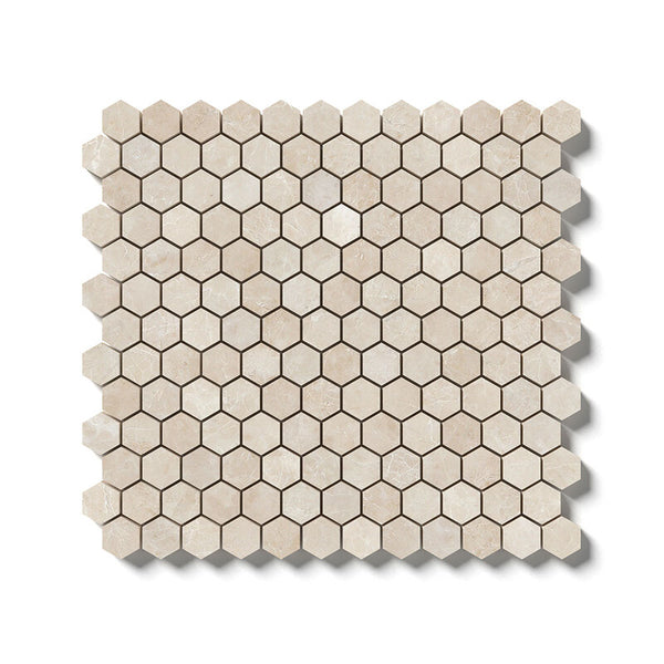 Delano Marble 25 mm Hexagon Mosaic - Polished