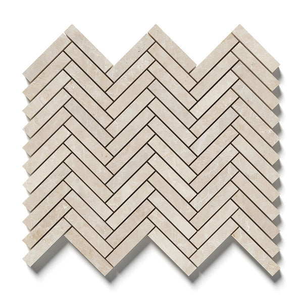 Delano Marble Large Herringbone Mosaic - Polished