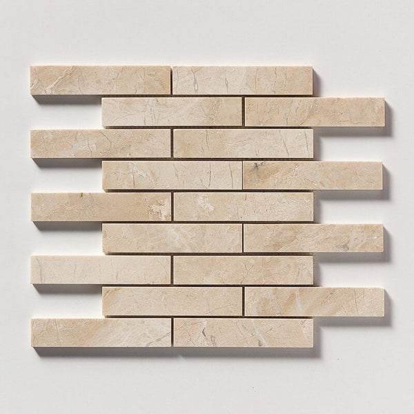 Diana Royal Marble 152 X 32 mm Rectangle Brickbond Mosaic - Honed