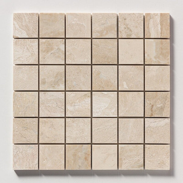 Diana Royal Marble 50 mm Square Stackbond Mosaic - Polished