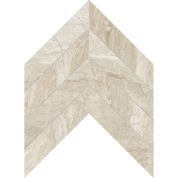 Diana Royal Marble Chevron Tiles - Honed