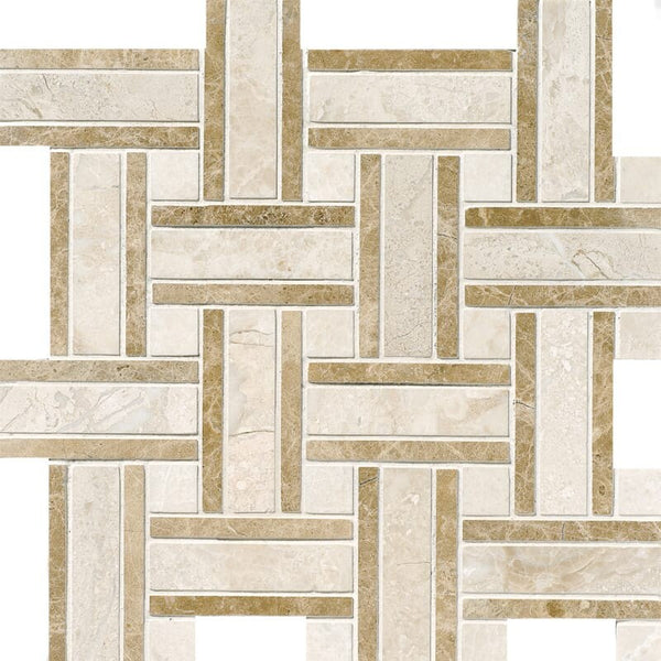 Diana Royal Marble Lattice Pattern Mosaic - Honed