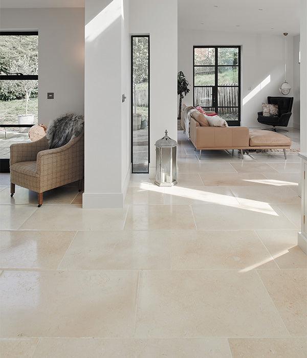 Eggerton Limestone Tiles - Sandblasted and Brushed