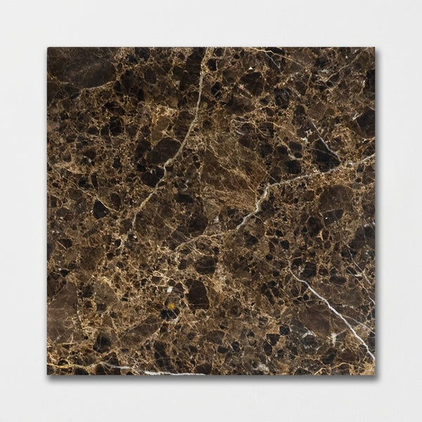 Dark Emperador Marble Tiles - Honed