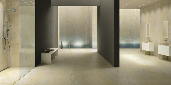 Gold Onyx Porcelain Tiles and Slabs - Polished