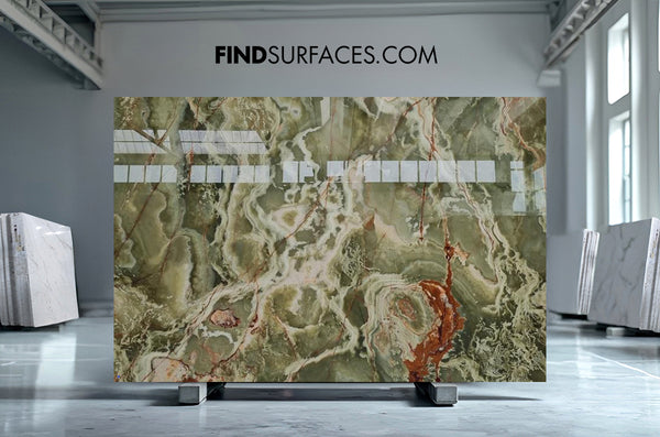 Green Onyx Slabs - FS32036014 - 2640 x 1810 x 20 mm