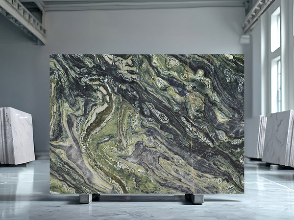 Green Waves Marble Slabs - FS46999811 - 2950 x 1700 x 20 mm