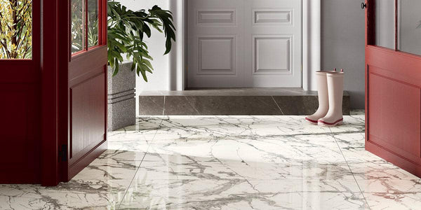 Invisible Grey Marble Porcelain Tiles and Slabs - Honed