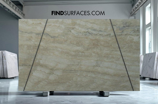 Ivory Travertine Slabs - FS53302315 - 2500 x 1450 x 30 mm