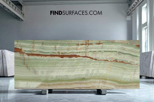Jade Green Onyx Slabs - FS99352428 - 2580 x 800 x 20 mm