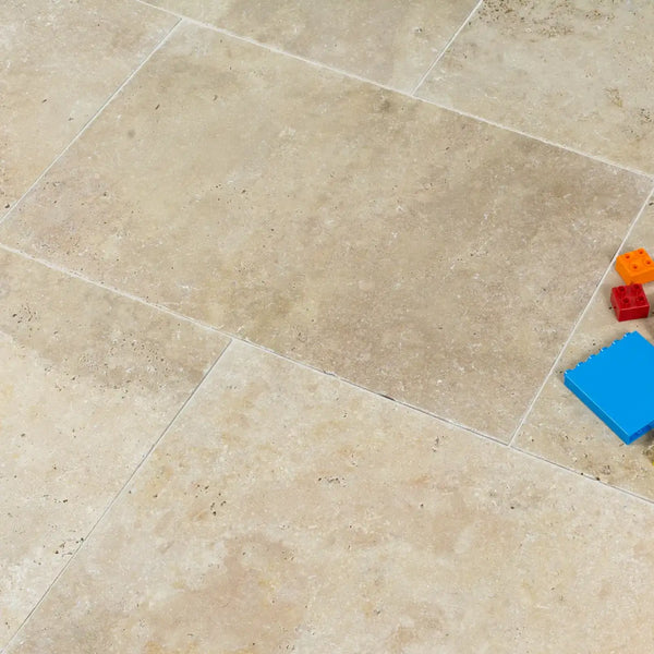 Light Travertine Tiles - Tumbled