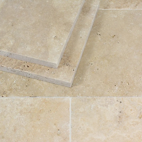 Light Travertine Tiles - Tumbled