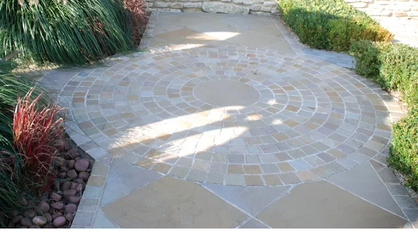 Light Brown Sandstone Cobble Stones - Riven