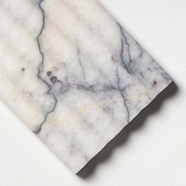 Lilac Marble Fluted Tiles - Honed