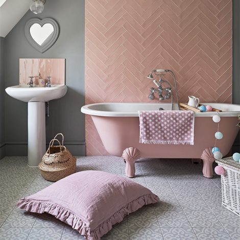 Maltby Ceramic Tiles - Pink