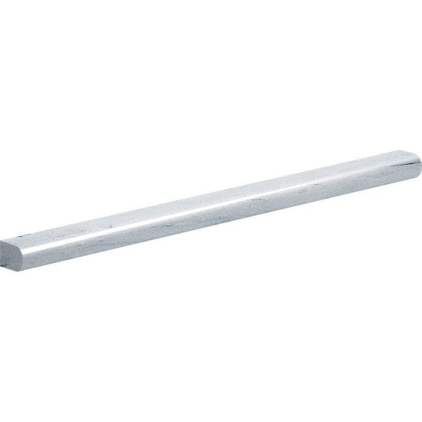 Neptune White Marble Classic Bullnose Pencil Liner - Honed