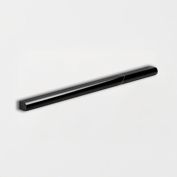 Nero Marquina T Marble Classic Bullnose Pencil Liner - Polished