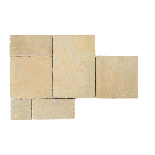 Olive Beige Limestone Tiles - Tumbled