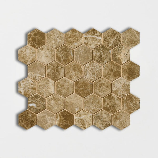 Paradise Marble 50 mm Hexagon Mosaic - Honed