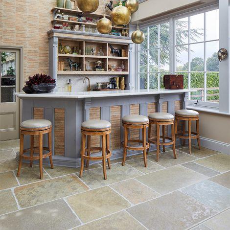 Pierre Du Rustique Olive Limestone Tiles - Antiqued