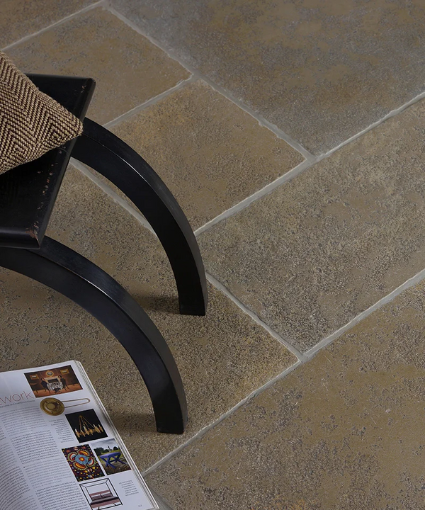 Pierre de Abbaye Limestone Tiles 500 Width RL - Tumbled and Brushed