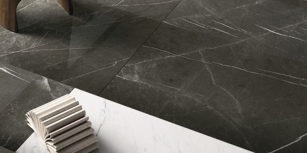 Pietra Grey Marble Effect Infinity Tiles - Satin