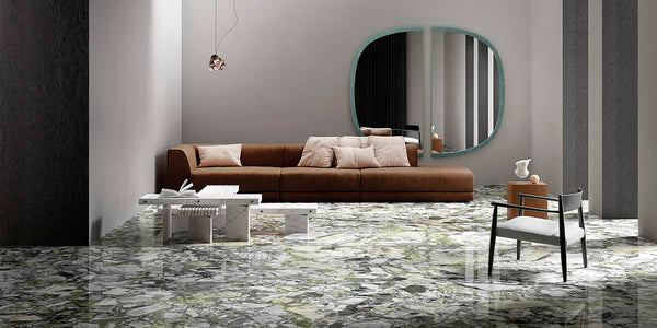 Primavera White Marble Porcelain Tiles and Slabs - Polished